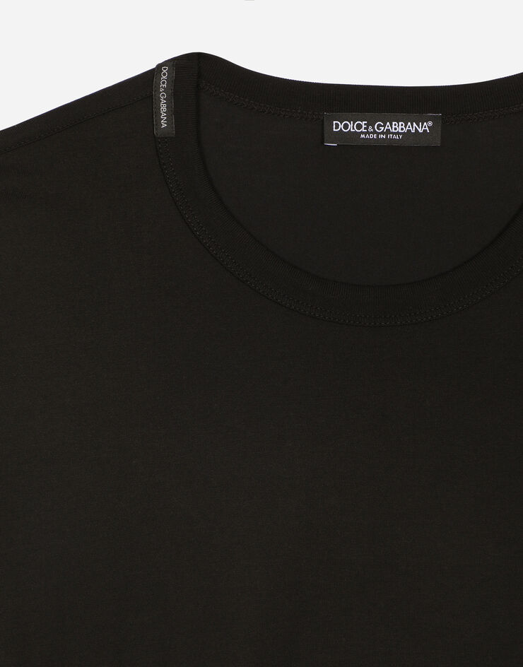Dolce & Gabbana T-shirt aus baumwolle SCHWARZ G8JX7TFU7EQ
