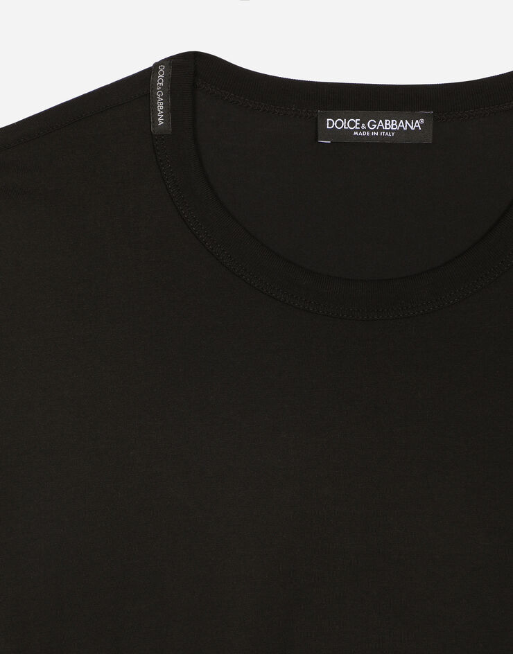 Dolce & Gabbana Camiseta de algodón Negro G8JX7TFU7EQ