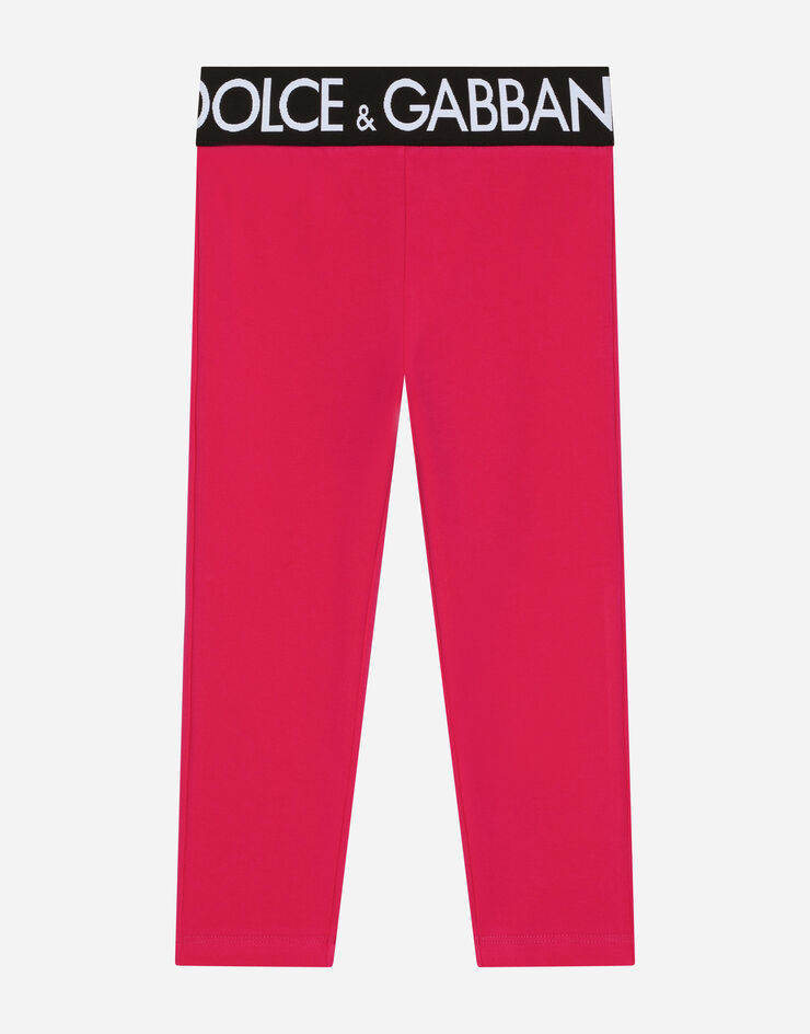 Dolce & Gabbana Interlock leggings with branded elastic Fuchsia L5JP3JG7E3K
