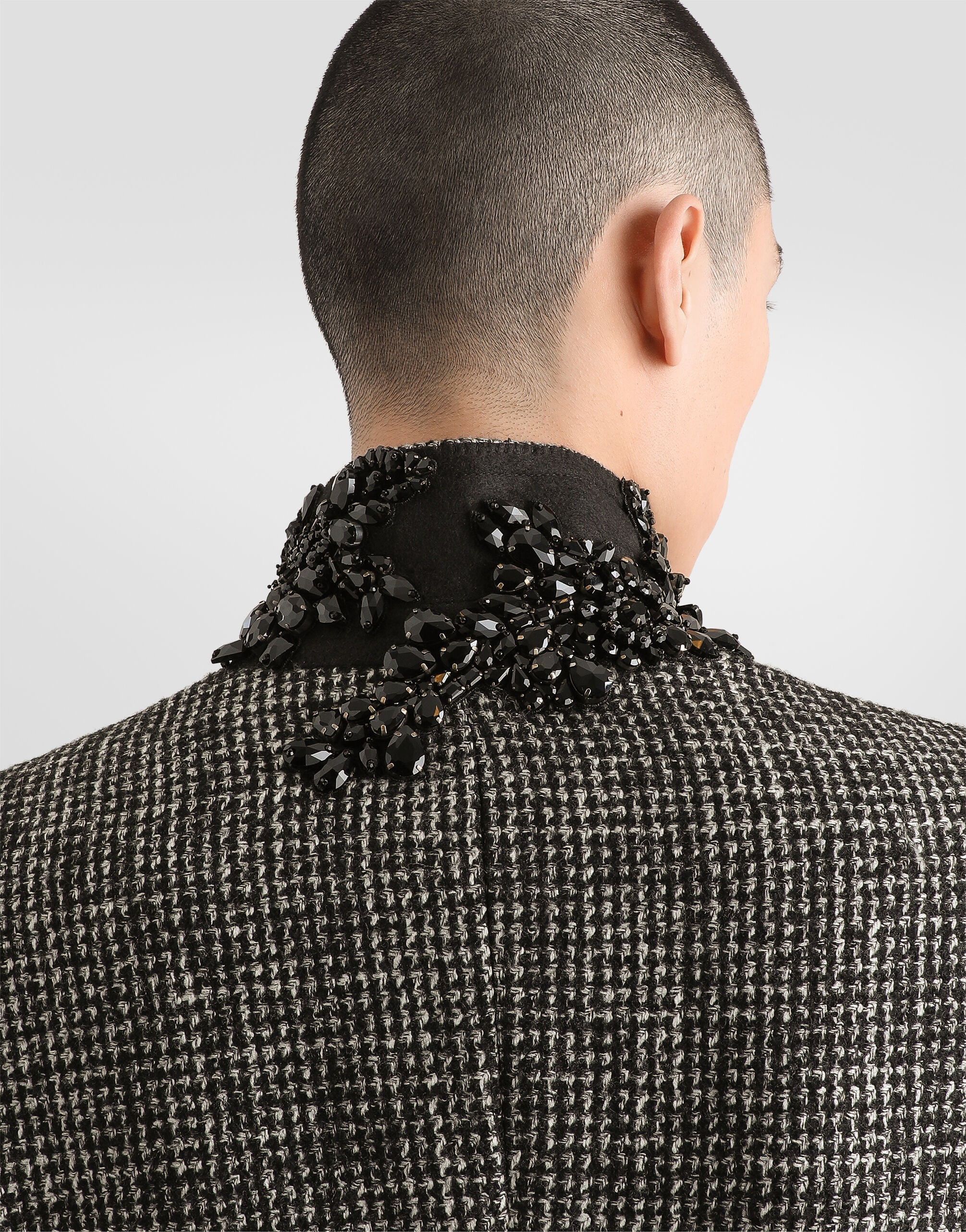 Sinatra single-breasted jacket in wool mouliné houndstooth - thumbnail 3
