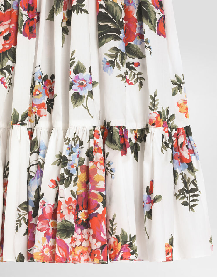 Dolce & Gabbana Flower bouquet-print poplin skirt Dolce & Gabbana Flower bouquet-print poplin skirt Multicolor L55I53HS5UU