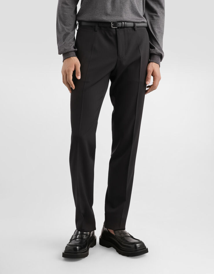 Dolce & Gabbana Bi-stretch wool canvas trousers Grey GY7BMTFUBGB