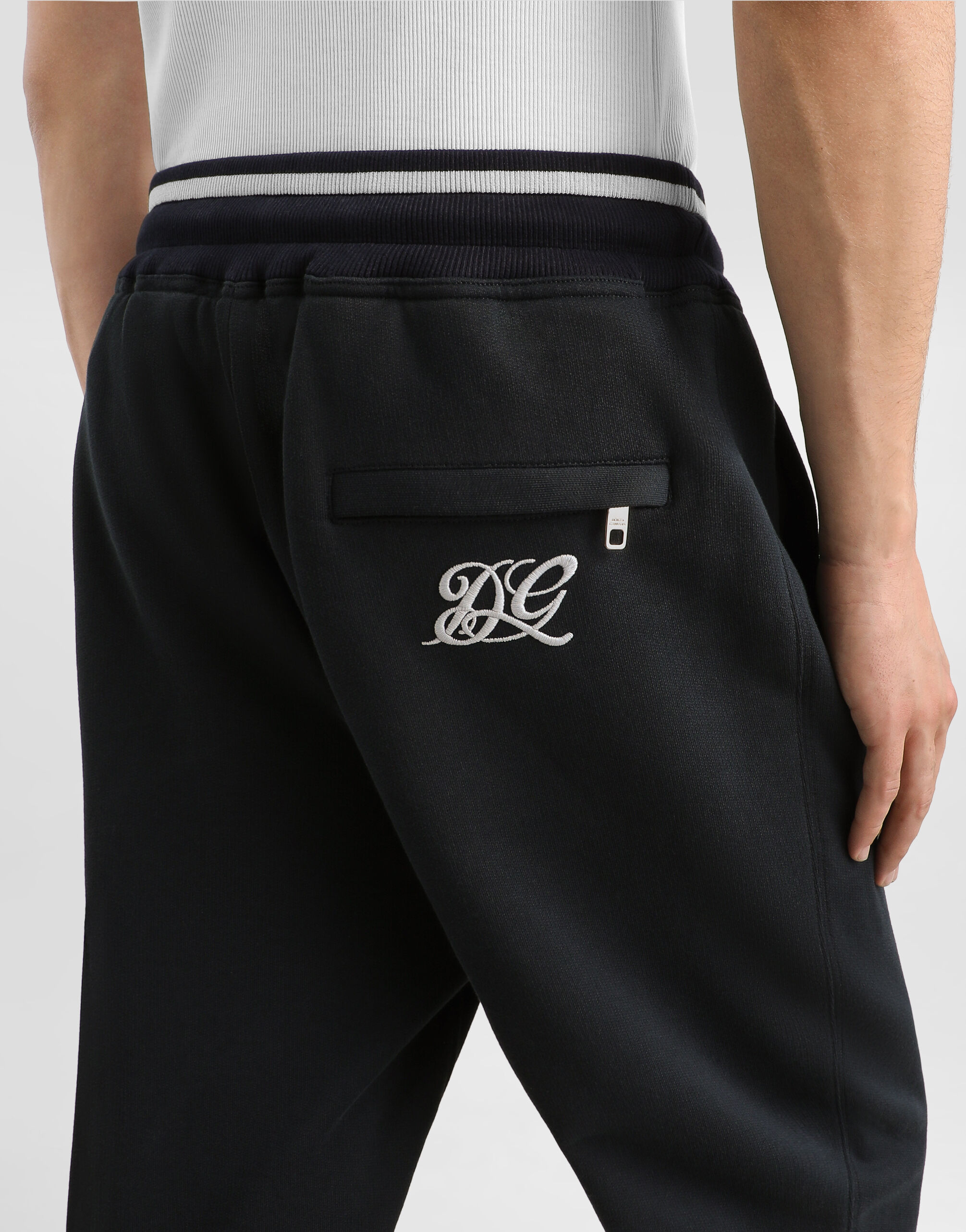 Cotton jogging trousers with embroidery - thumbnail 5