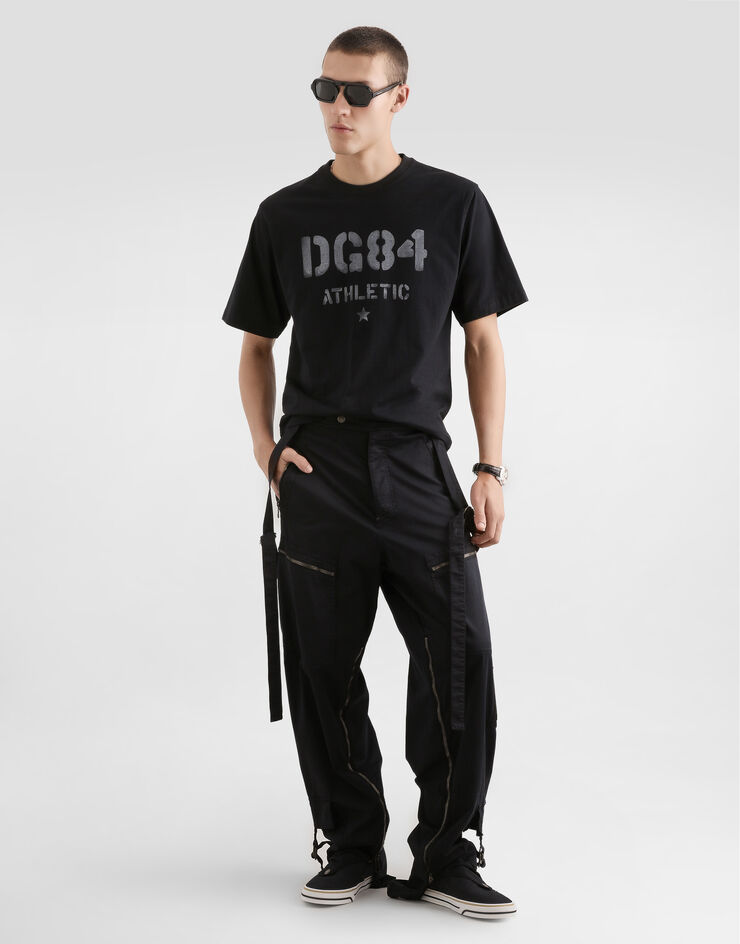 Dolce & Gabbana Cotton t-shirt with print Black G8PN9TG7PZL