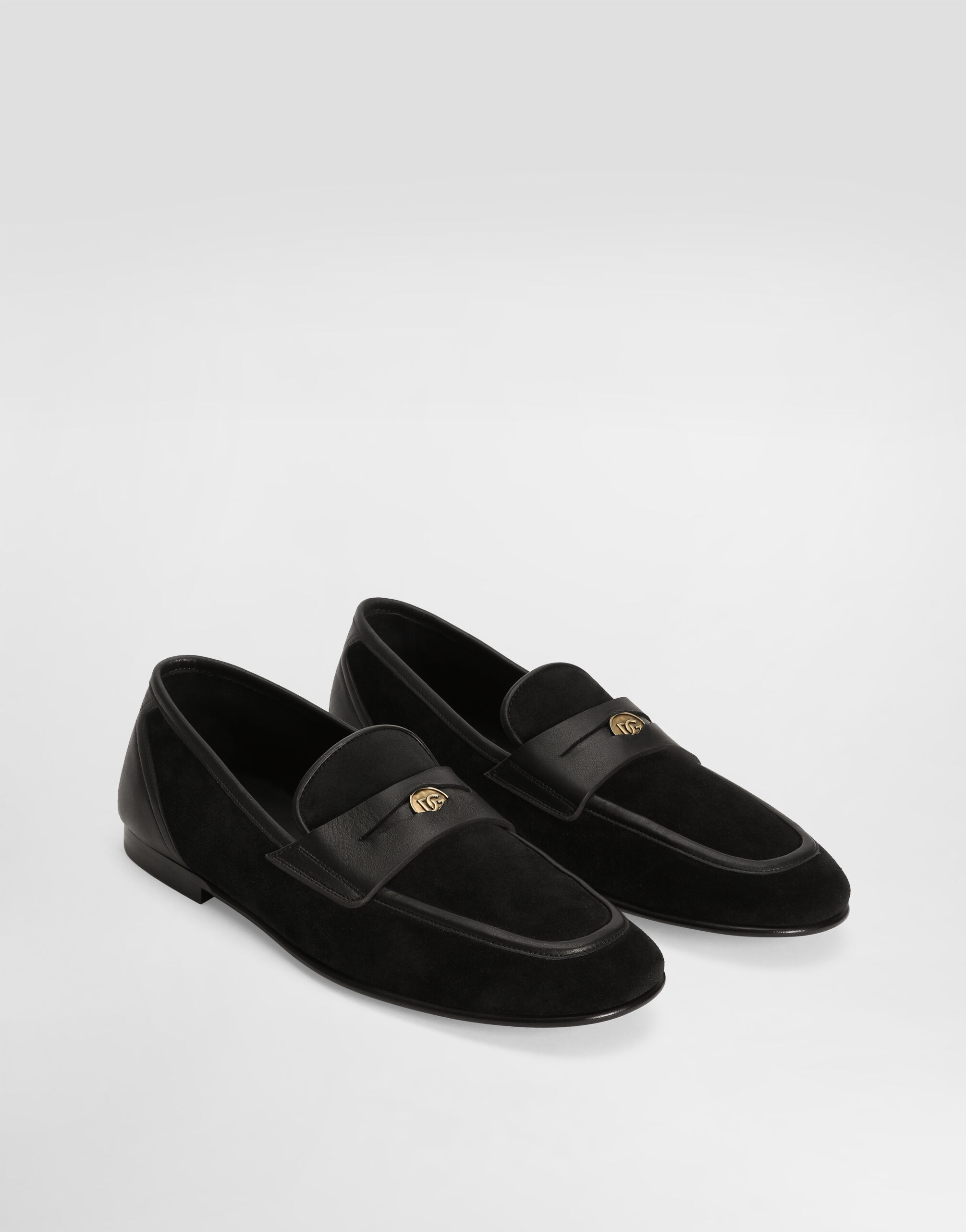 Split calfskin slipper in Black for Men | Dolce&Gabbana® US