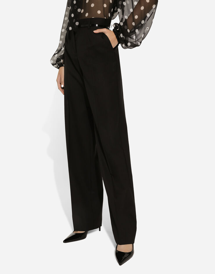 Dolce & Gabbana Flared wool pants Black FTC31TFU28D