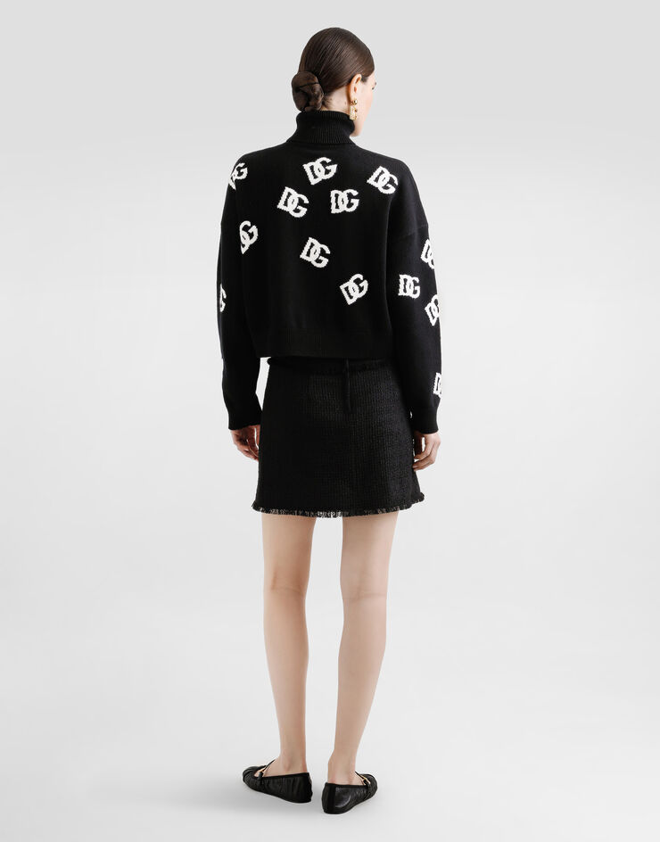 Dolce & Gabbana Mini-jupe en tweed Rachel Noir F4CR5TFMMHN