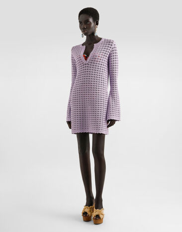 Dolce & Gabbana Crochet dress in viscose Multicolor FXS50TJGMBH