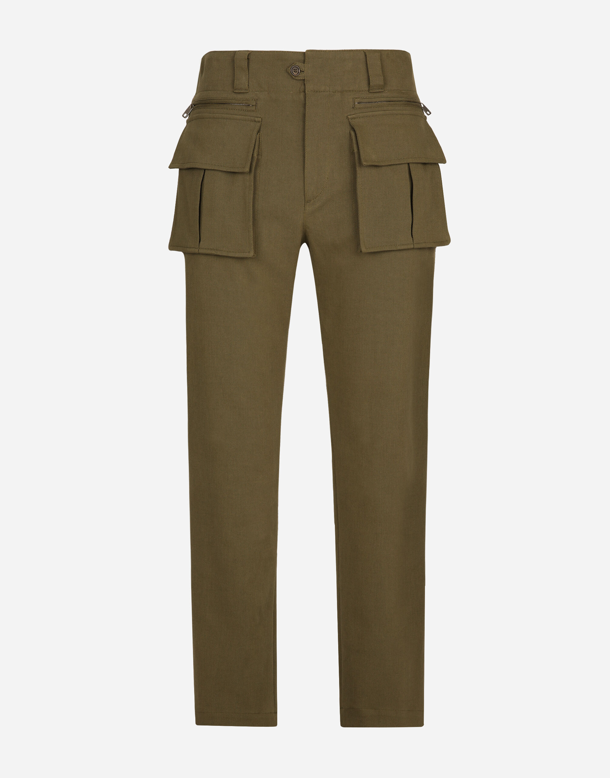 Dolce & Gabbana Pantalón de gabardina elástica Imprima G0936THI1QS