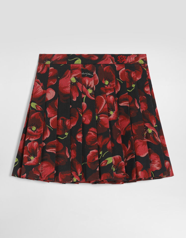 Dolce & Gabbana Poppy-print flannel skirt Dolce & Gabbana Poppy-print flannel skirt Multicolor L56I12HS5VZ