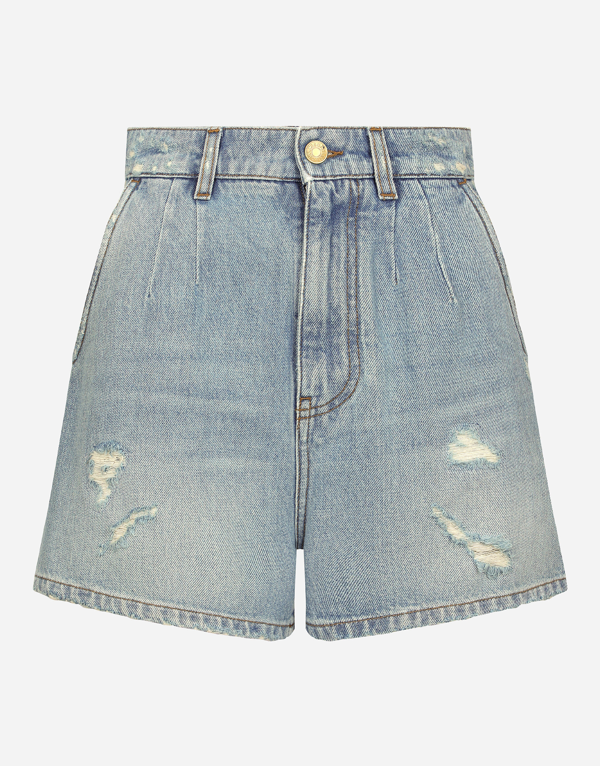 Dolce & Gabbana High-waisted denim shorts Print F755RTHS5Q0