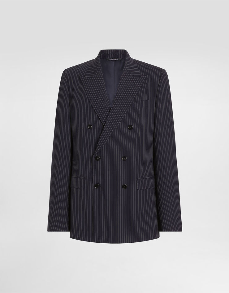 Dolce & Gabbana Martini light double-breasted pinstriped wool jacket Dolce & Gabbana Martini light double-breasted pinstriped wool jacket G2UN9TFRBDQ