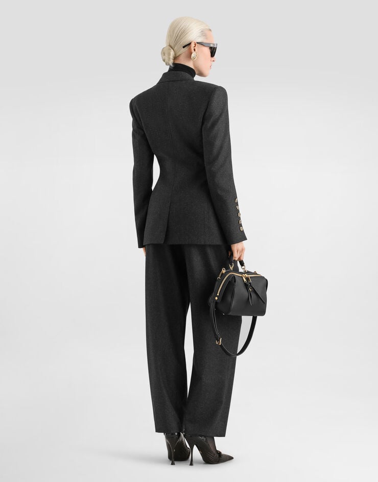 Dolce & Gabbana 西装外套 Turlington 羊毛法兰绒 单排扣 灰 F2JBNTFU291