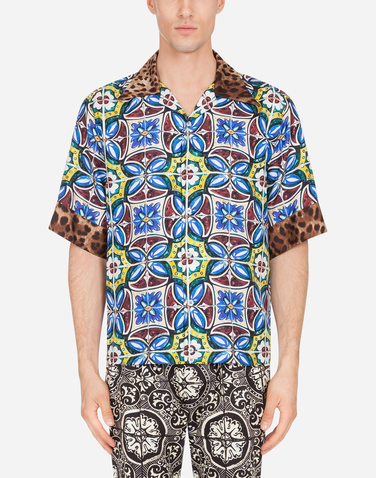 Dolce & Gabbana☆マヨリカプリント テーパード パンツ マルチカラーのメンズ マヨリカプリント パンツ | Dolce&Gabbana®