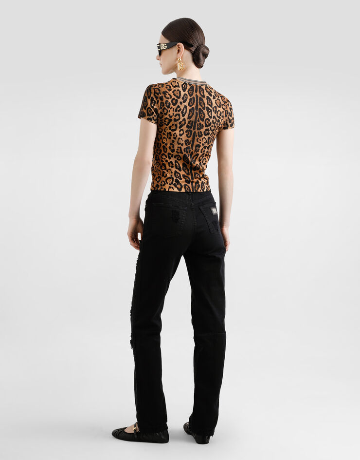 Dolce & Gabbana Short-sleeved leopard-print Crespo T-shirt Print I8502WHS7OF