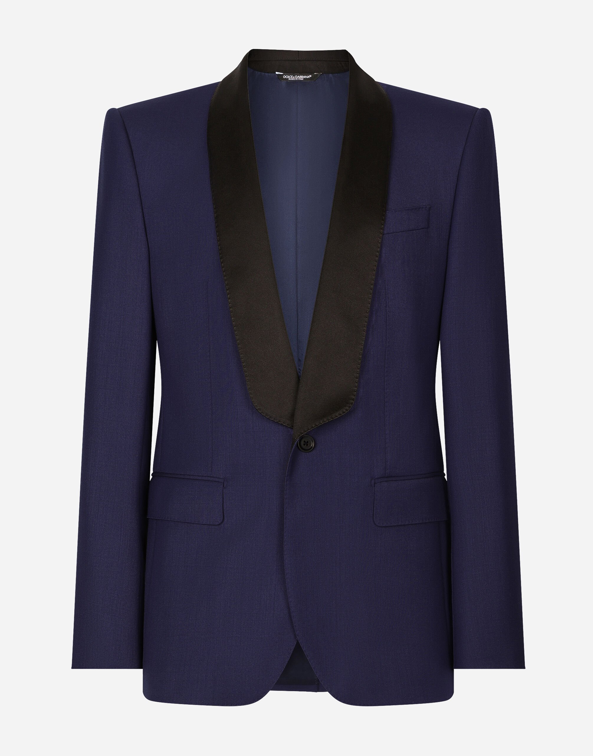 Dolce&Gabbana Single-breasted jacket with shawl collar Black G5IF1TIS1RF