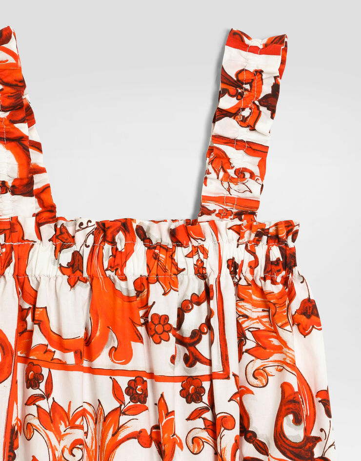 Dolce & Gabbana Majolica-print cotton romper Multicolor L22O08G7P4R