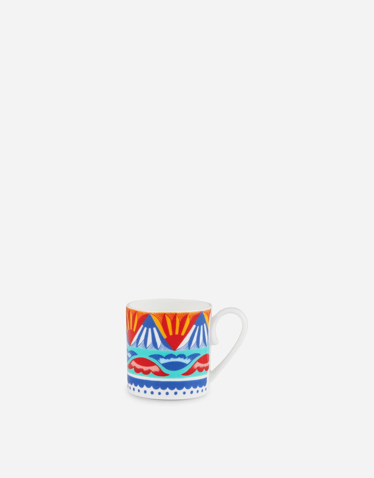 Dolce & Gabbana Taza de café con platillo de porcelana fina Multicolor TC0S01TCA11