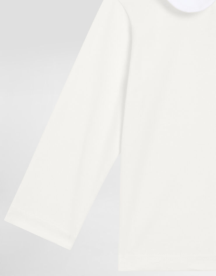 Dolce & Gabbana Camiseta de interlock con logotipo DG White L1JTIMG7O7E