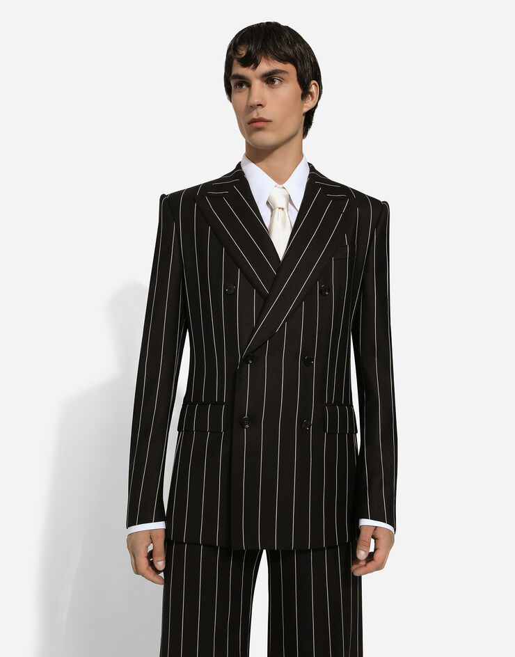 Dolce & Gabbana Double-breasted pinstripe Sicilia-fit jacket Multicolor G2QU4TFR204