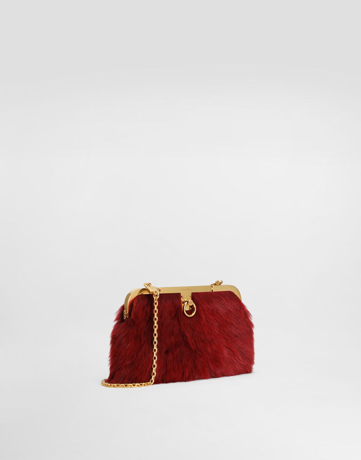 Dolce & Gabbana Amanda handbag in sheepskin and crocodile leather Multicolor BB7921A2J35
