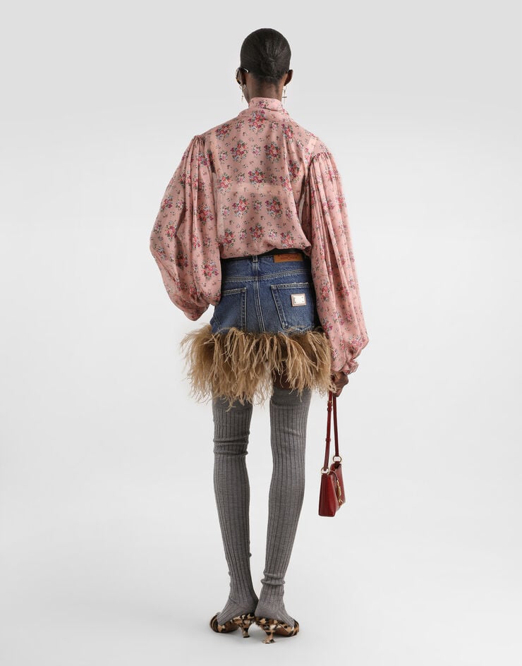 Dolce & Gabbana Denim skirt Multicolor F4C2TZG8OC8