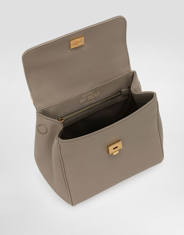 Dolce & Gabbana My Sicily plongé calfskin bag Beige BB7781B7321
