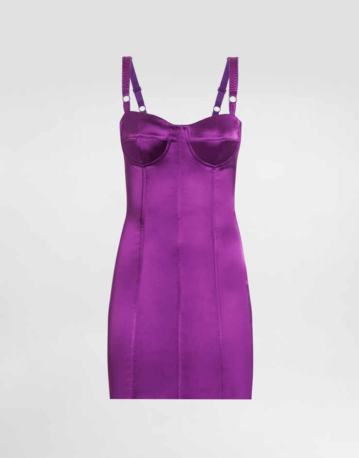 Dolce & Gabbana Satin dress Purple F6CLMTFURHM