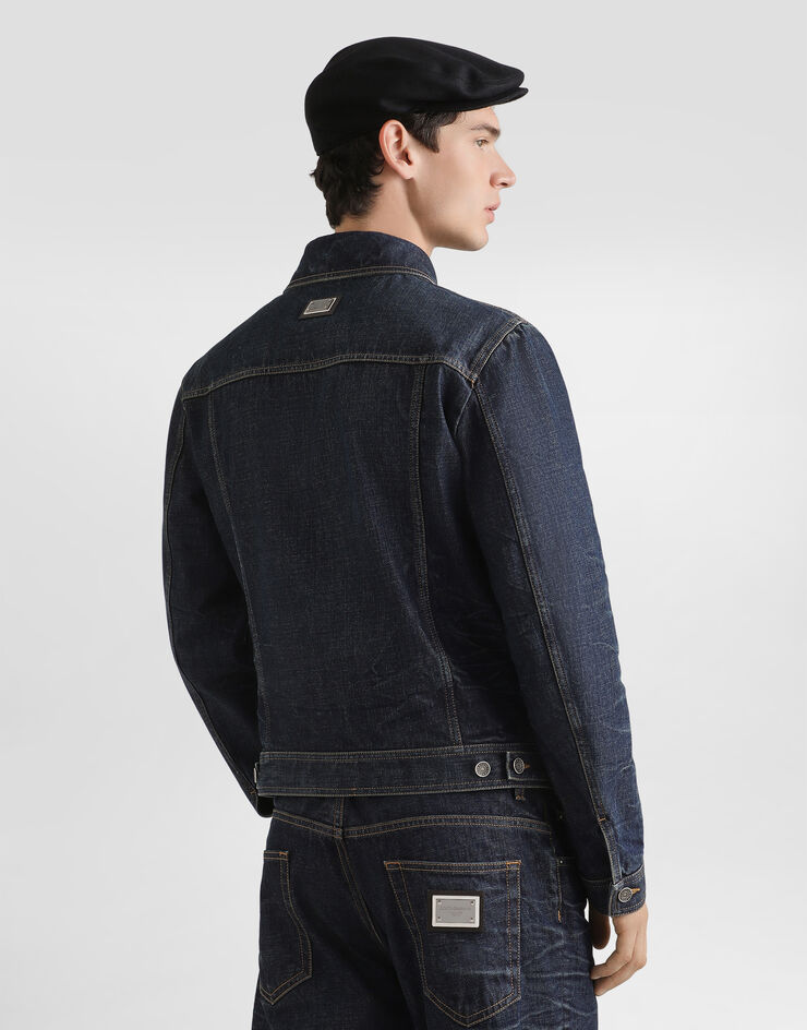Dolce & Gabbana Blouson en denim de coton Multicolore G9BKPDG8NJ2