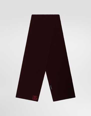 Dolce & Gabbana Schal aus reiner Schurwolle mit Logo in Rippstrick-Optik  GXK64ZJDVN6