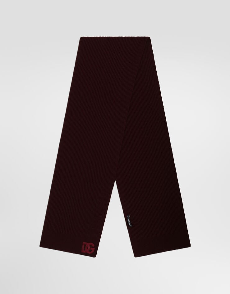 Dolce & Gabbana Schal aus reiner Schurwolle mit Logo in Rippstrick-Optik  GXK64ZJDVN6