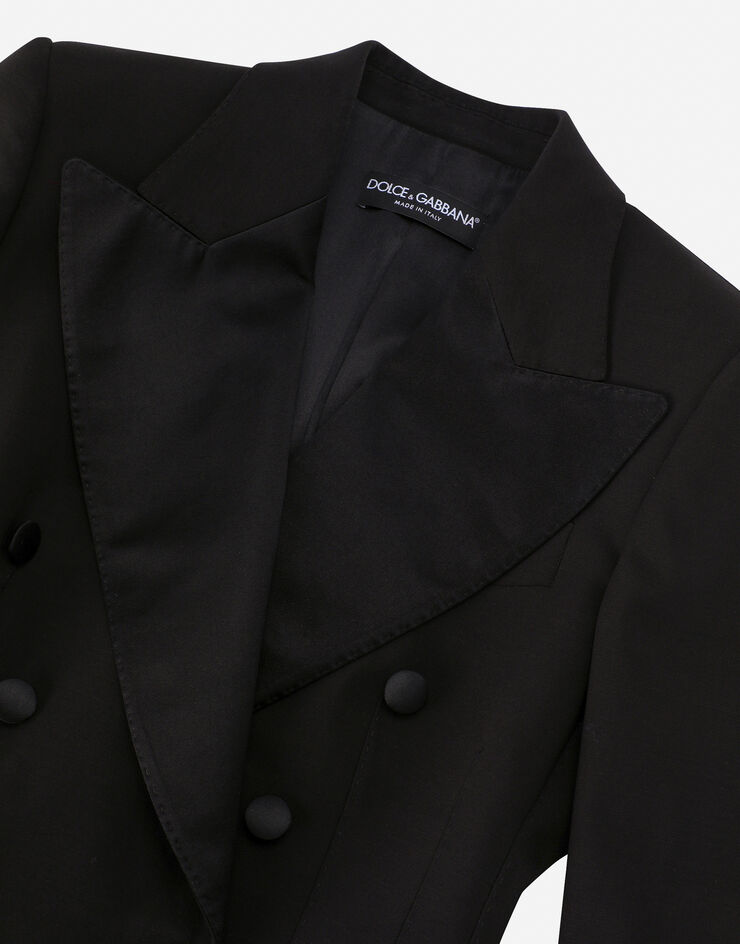 Dolce&Gabbana بودي جاكيت توكسيدو بصف أزرار مزدوج أسود F780JTGDBA8