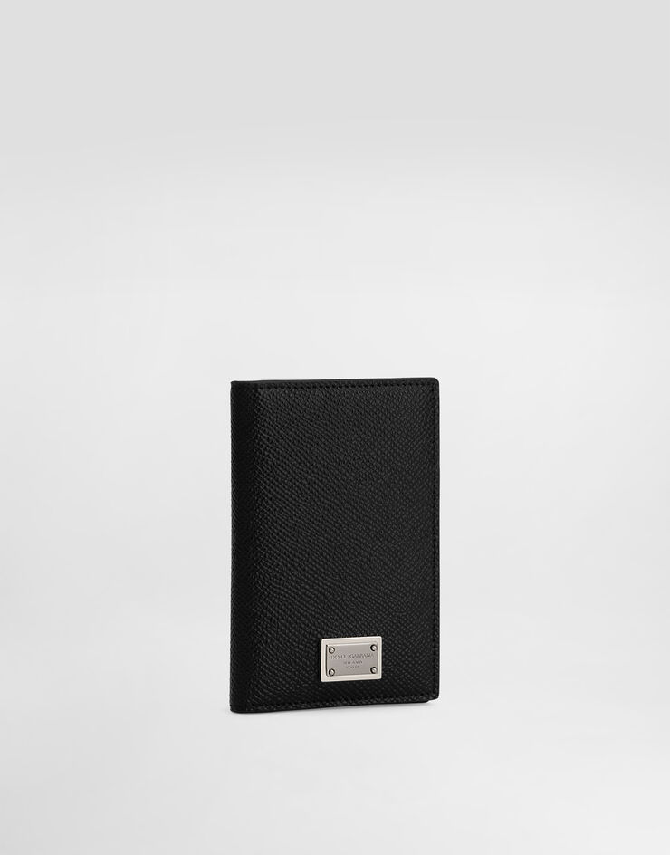 Dolce & Gabbana Dauphine-print calfskin bifold card holder Black BP3323AG219