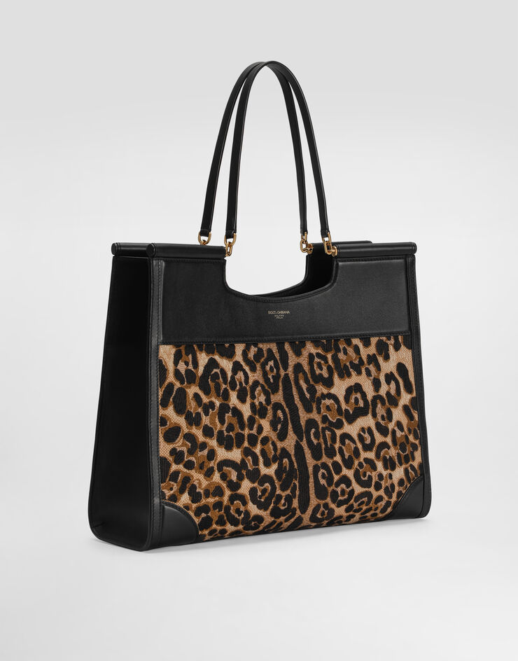 Dolce & Gabbana Sicily large shopping bag with embroidery Multicolor BB7727B6I37