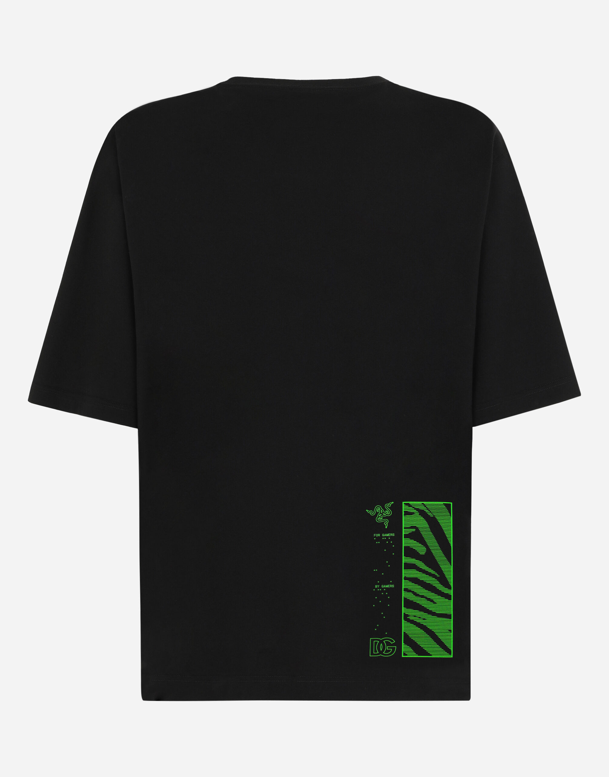 Cotton T shirt with print RAZER in Black for Dolce Gabbana US