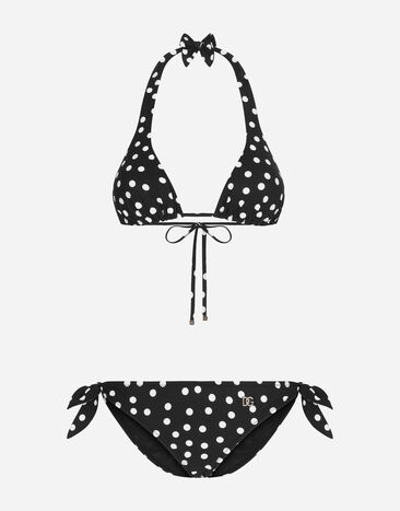 Dolce & Gabbana Polka-dot triangle bikini Print O9A46JONO19