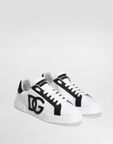 Dolce & Gabbana Zapatilla Portofino Light Strobel de lona y piel de becerro Multicolor CS2343AE629