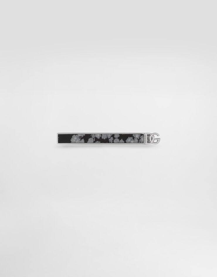 Dolce & Gabbana Tie clip with stone Silver WTR5X2W1111