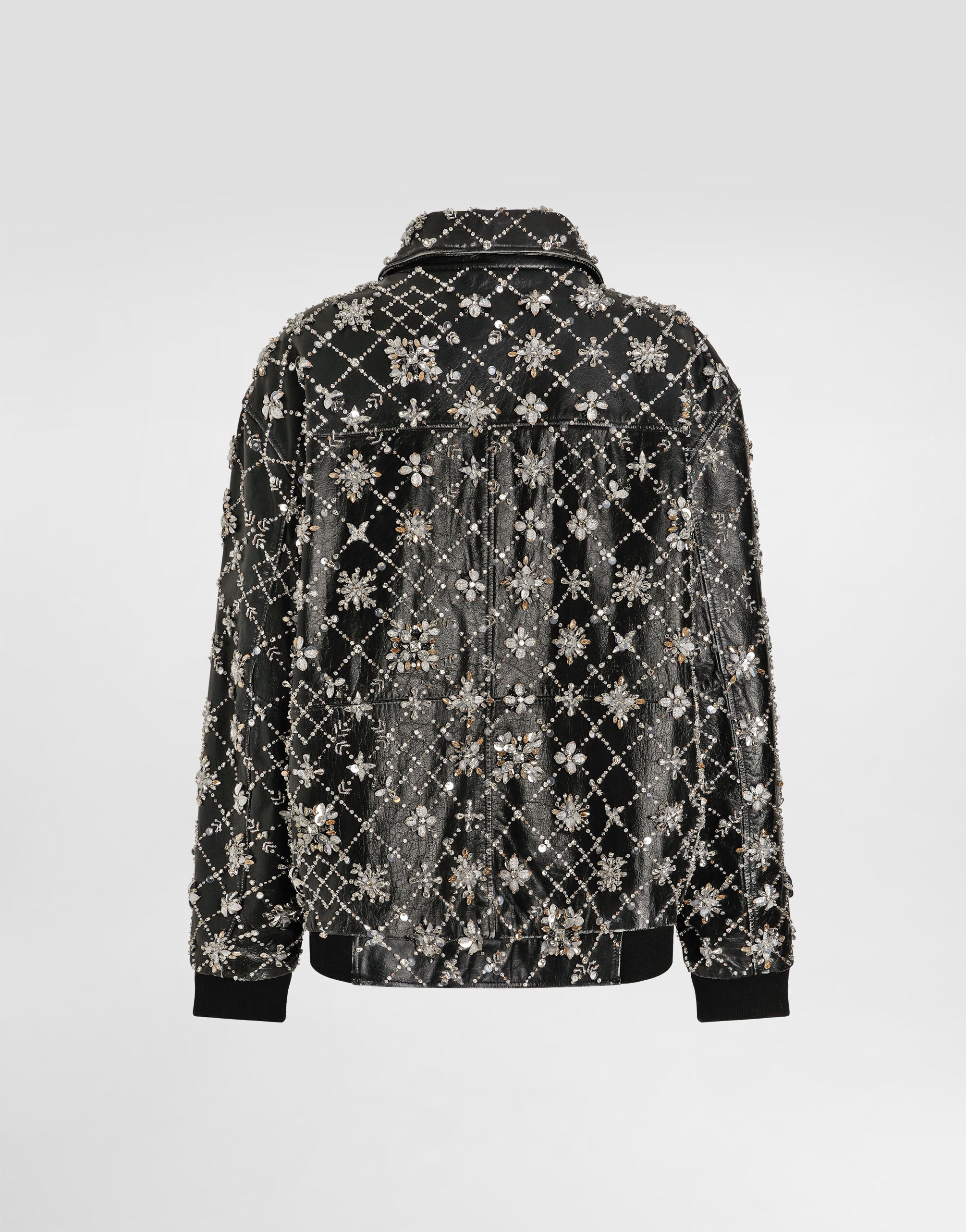 Vintage leather jacket with embroidery en Multicolor de Mujer