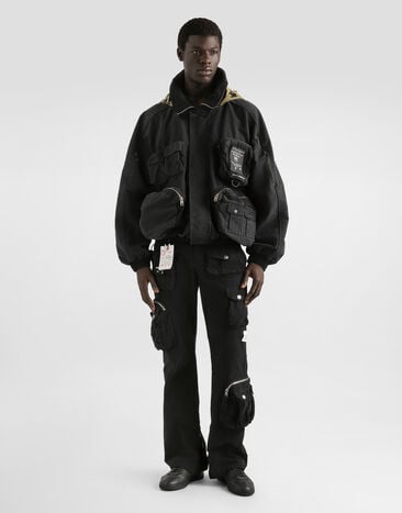 Dolce & Gabbana Waxed faille trousers Black GV0QETHUMS8