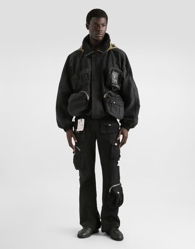 Dolce & Gabbana Waxed faille trousers Dolce & Gabbana Waxed faille trousers Black GV0QETHUMS8