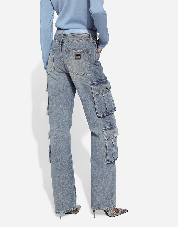 Dolce & Gabbana Vaqueros Cargo en denim de algodón Multicolor FTC60DG8LW2
