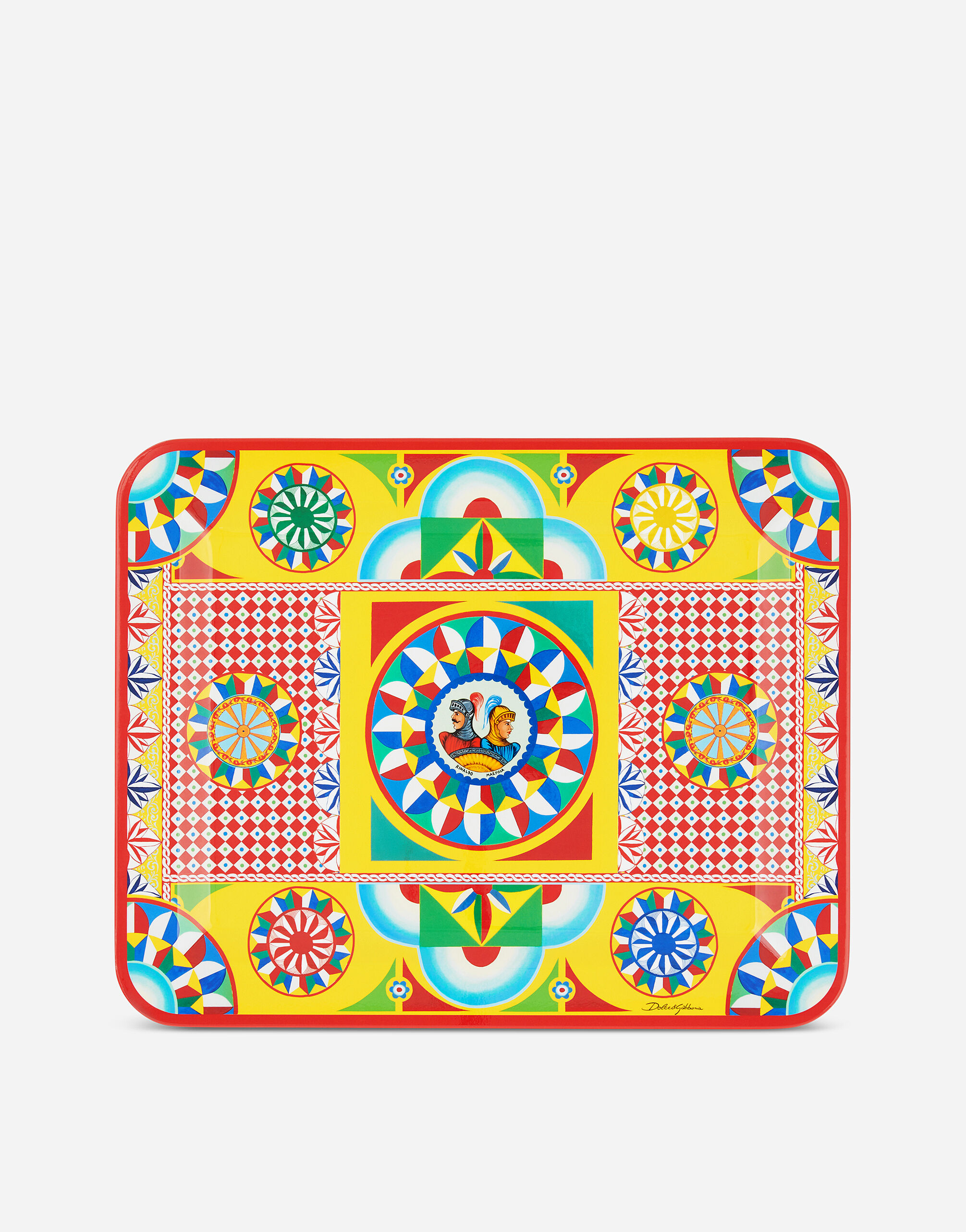 Dolce & Gabbana Wooden Tray medium Multicolor TC0107TCAIL