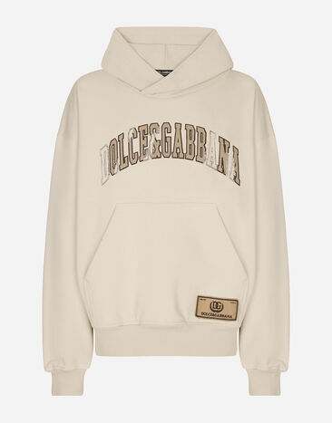 Dolce & Gabbana Hoodie with Dolce&Gabbana embroidery Print G5JH9THI1S8