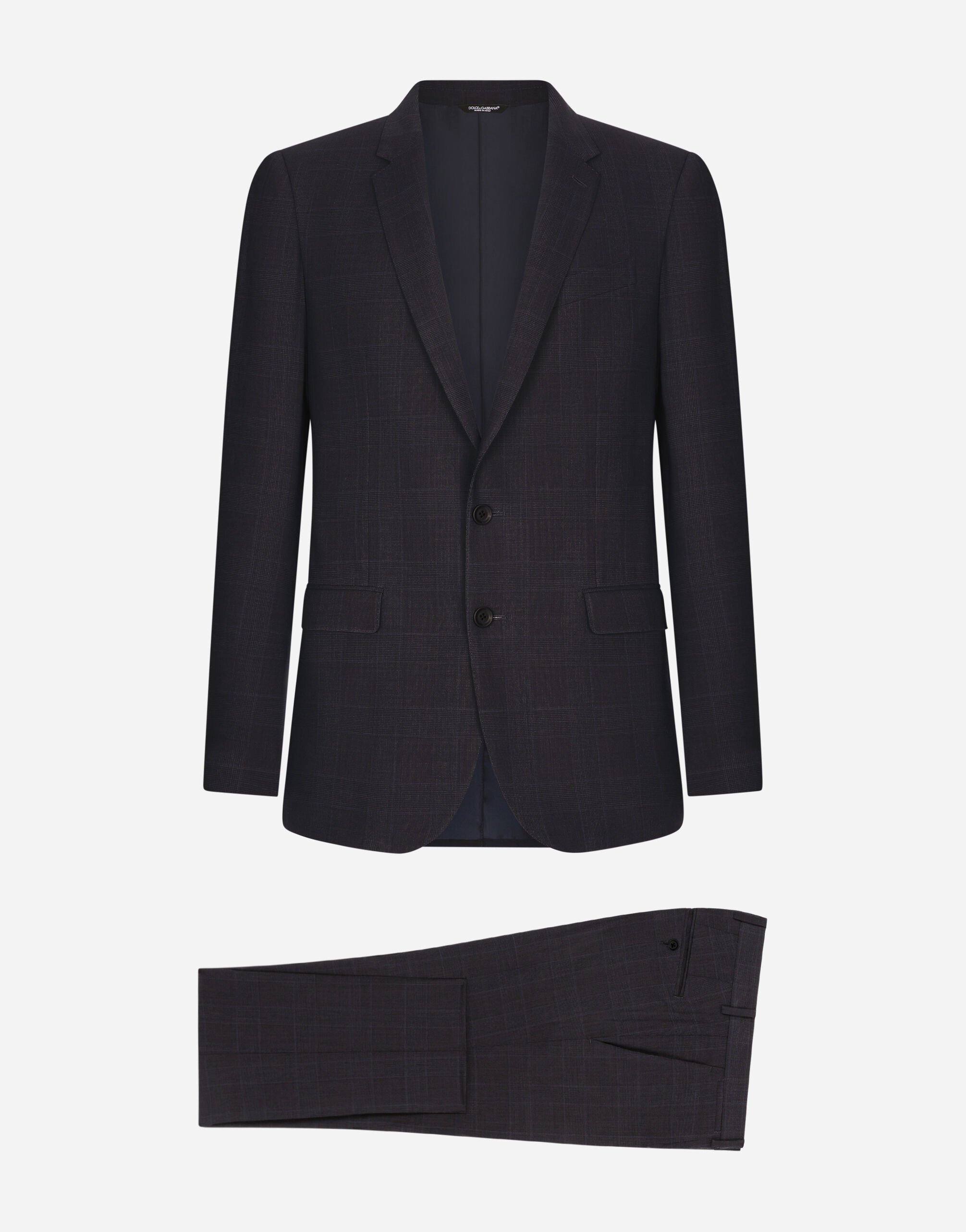 ブルーのメンズ Single-breasted glen plaid Martini-fit suit