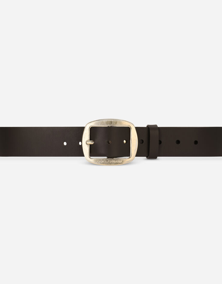 Dolce & Gabbana Calfskin belt Brown BC4784AX622