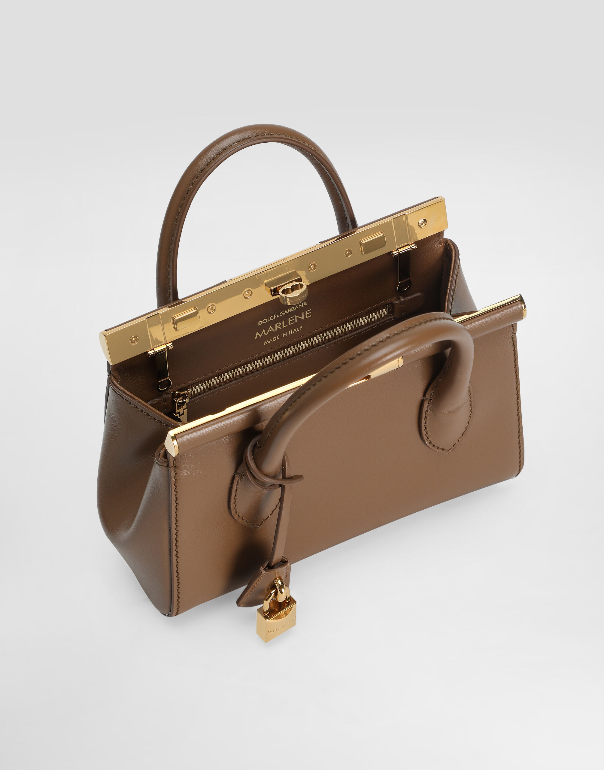 Mini Marlene Day bag in palmellato calfskin in Brown for Women