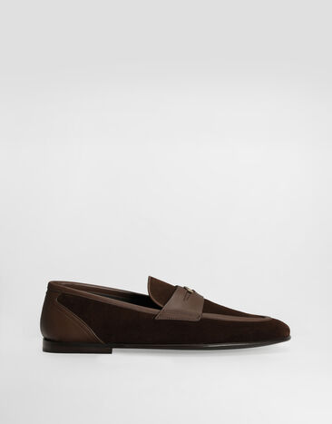 Dolce & Gabbana Split calfskin slipper Brown A50741A0084