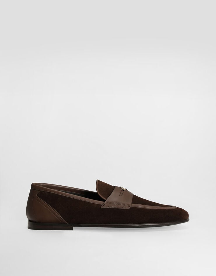 Dolce & Gabbana Split calfskin slipper Brown A50741A0084