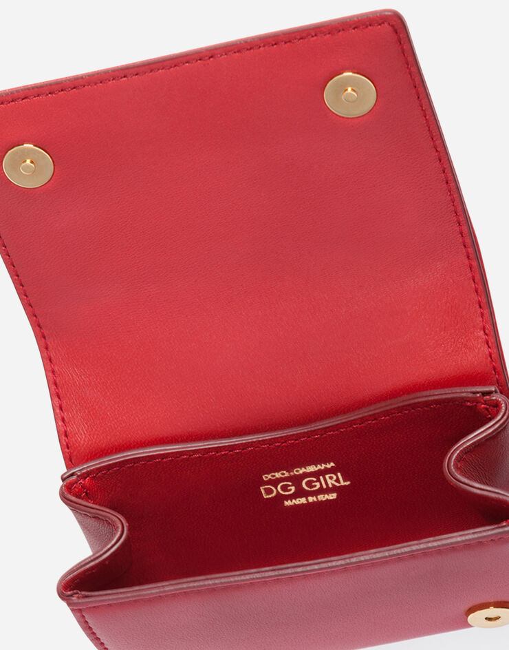 Dolce & Gabbana Micro bag DG Girls in vitello liscio Rosso BI1398AW070